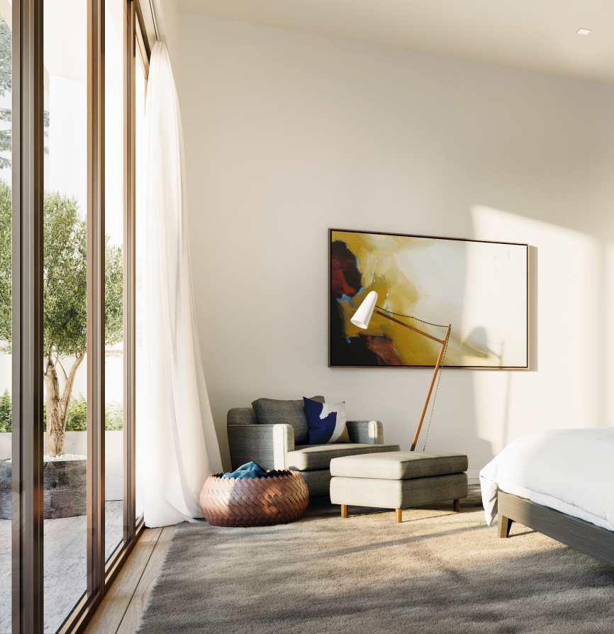 the flats offering at yerba buena island san francisco staged bedroom luxury condo